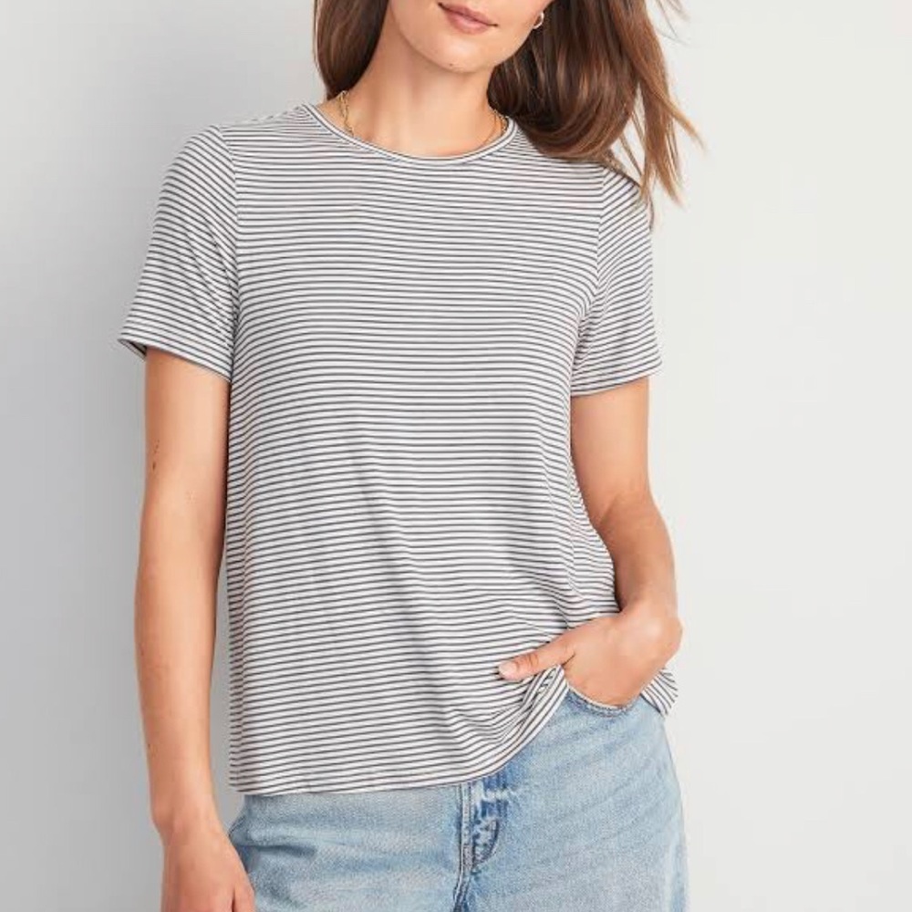 Anthropologie linen blend t shirt